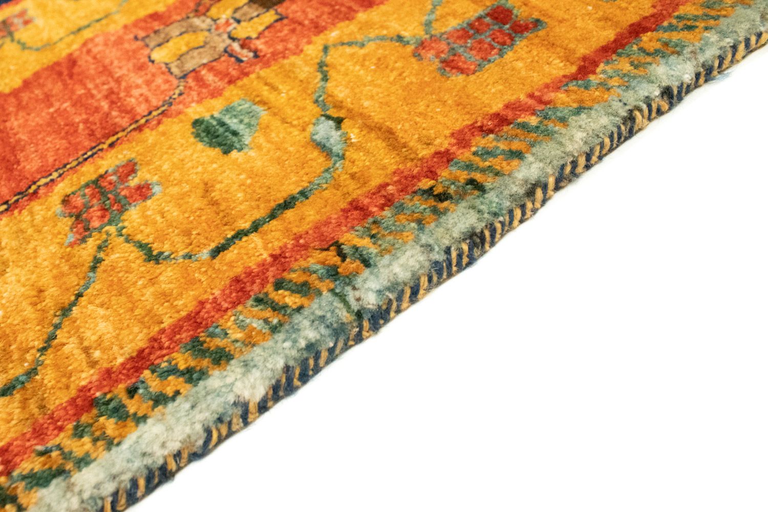 Gabbeh Tæppe - Loribaft Persisk - 210 x 168 cm - mørkeblå