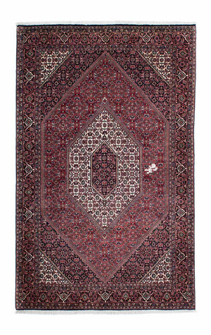 Persisk tæppe - Bijar - 215 x 128 cm - lysrød