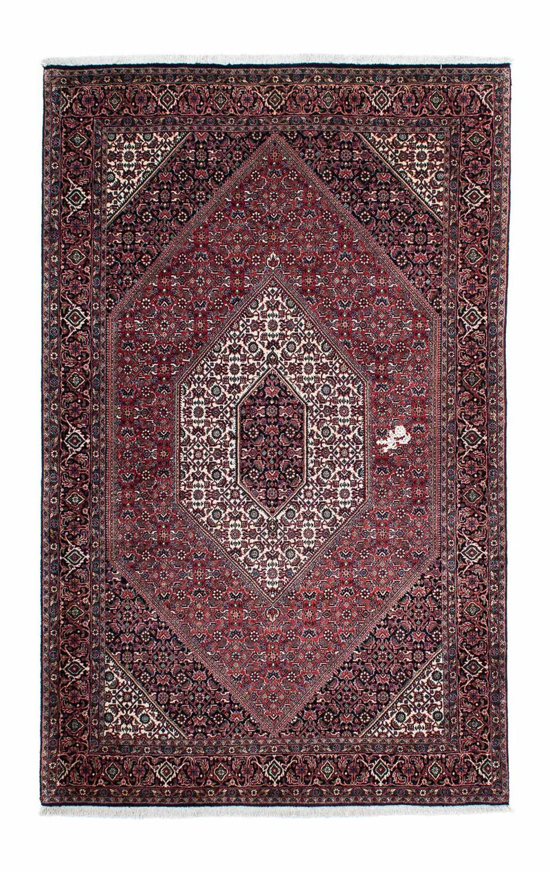 Persisk tæppe - Bijar - 215 x 128 cm - lysrød