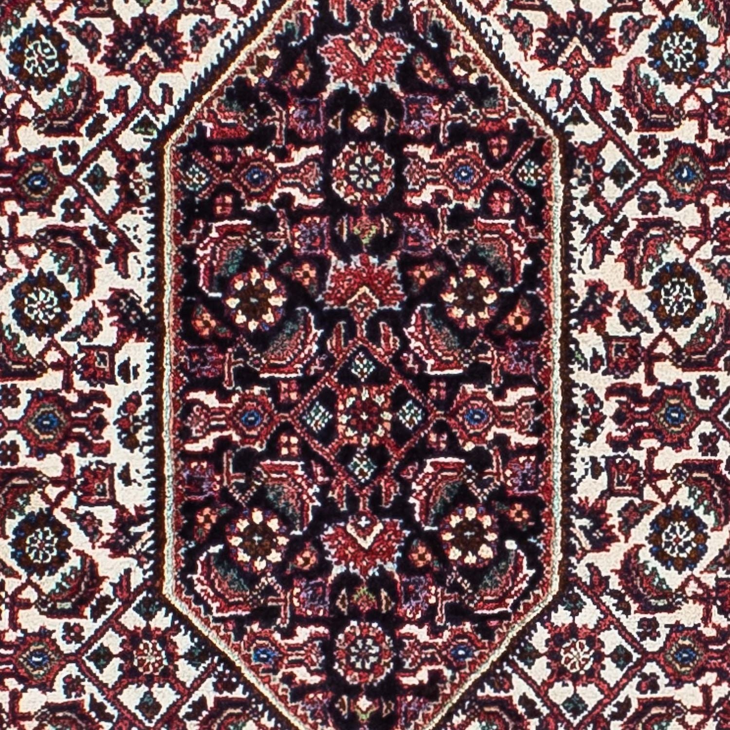 Persisk tæppe - Bijar - 215 x 128 cm - lysrød