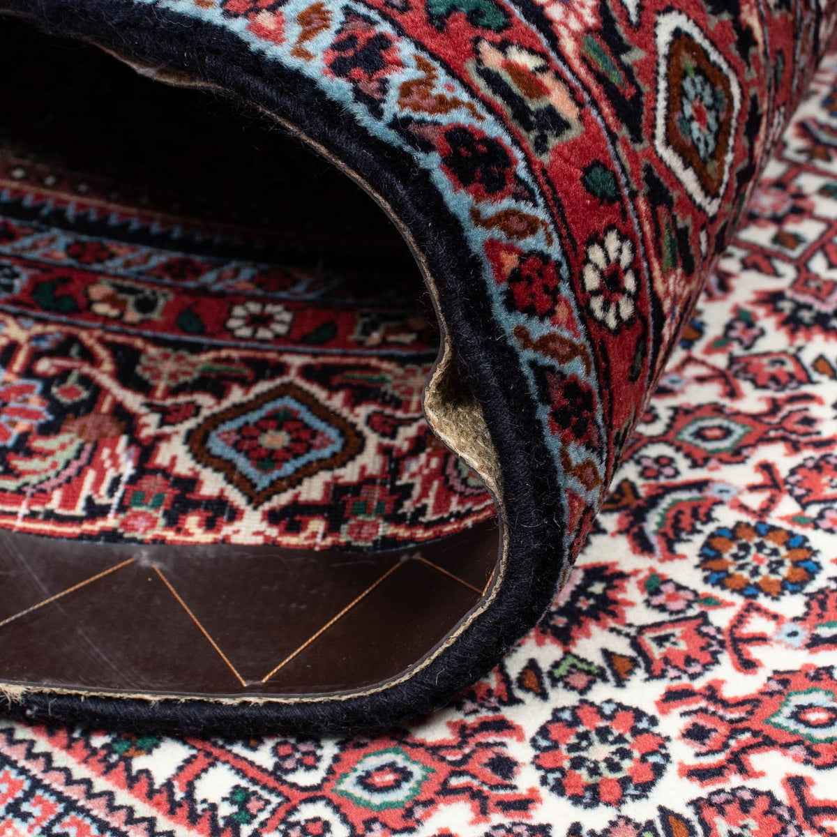 Persisk tæppe - Bijar - 215 x 128 cm - lysrød