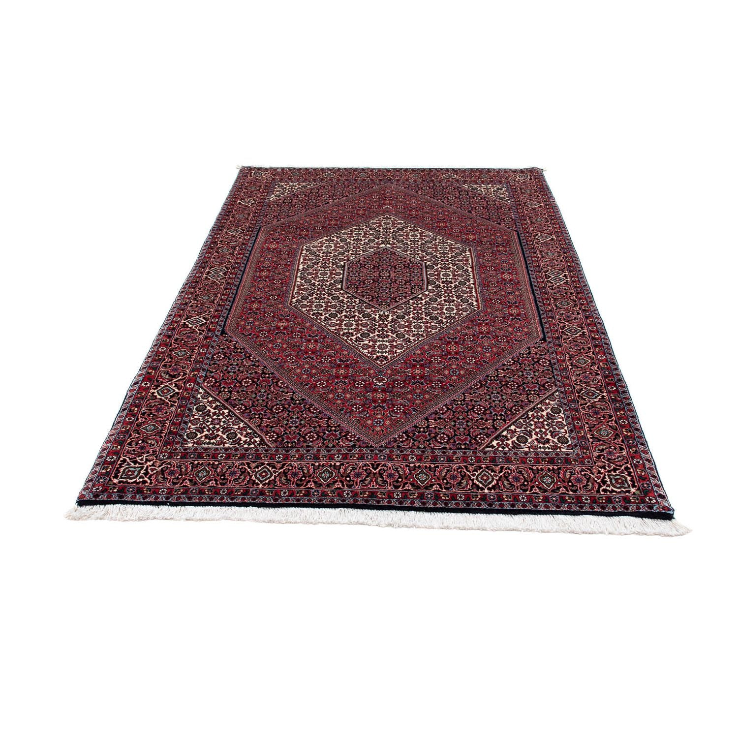 Persisk tæppe - Bijar - 215 x 128 cm - lysrød