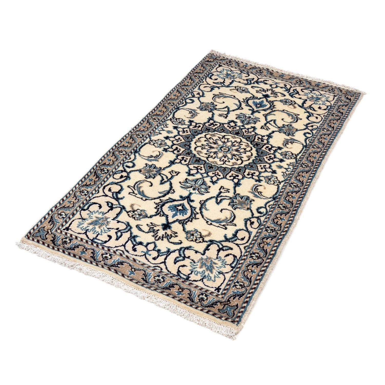 Persisk tæppe - Nain - 136 x 86 cm - beige