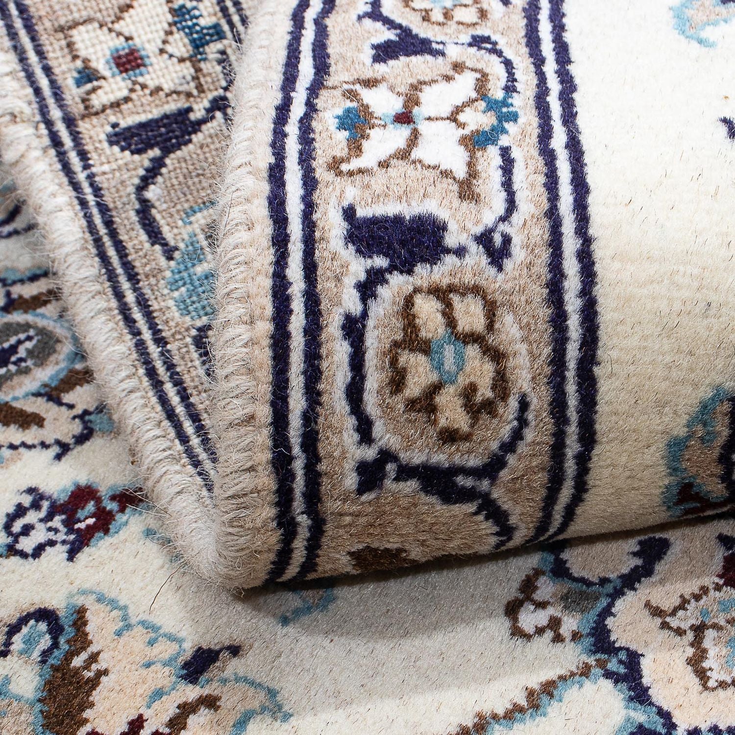 Persisk tæppe - Nain - 127 x 87 cm - beige