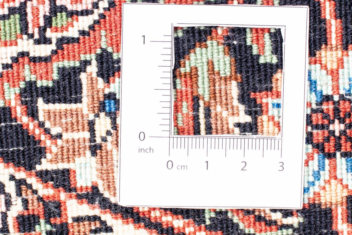 Persisk tæppe - Bijar rundt  - 158 x 158 cm - mørkerød