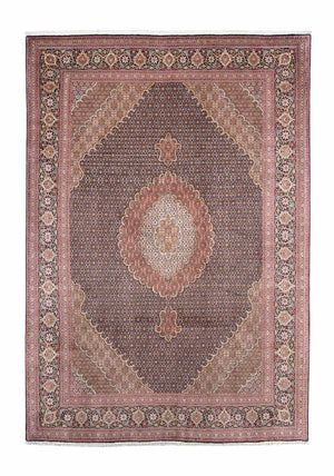 Persisk tæppe - Tabriz - 302 x 210 cm - mørkeblå