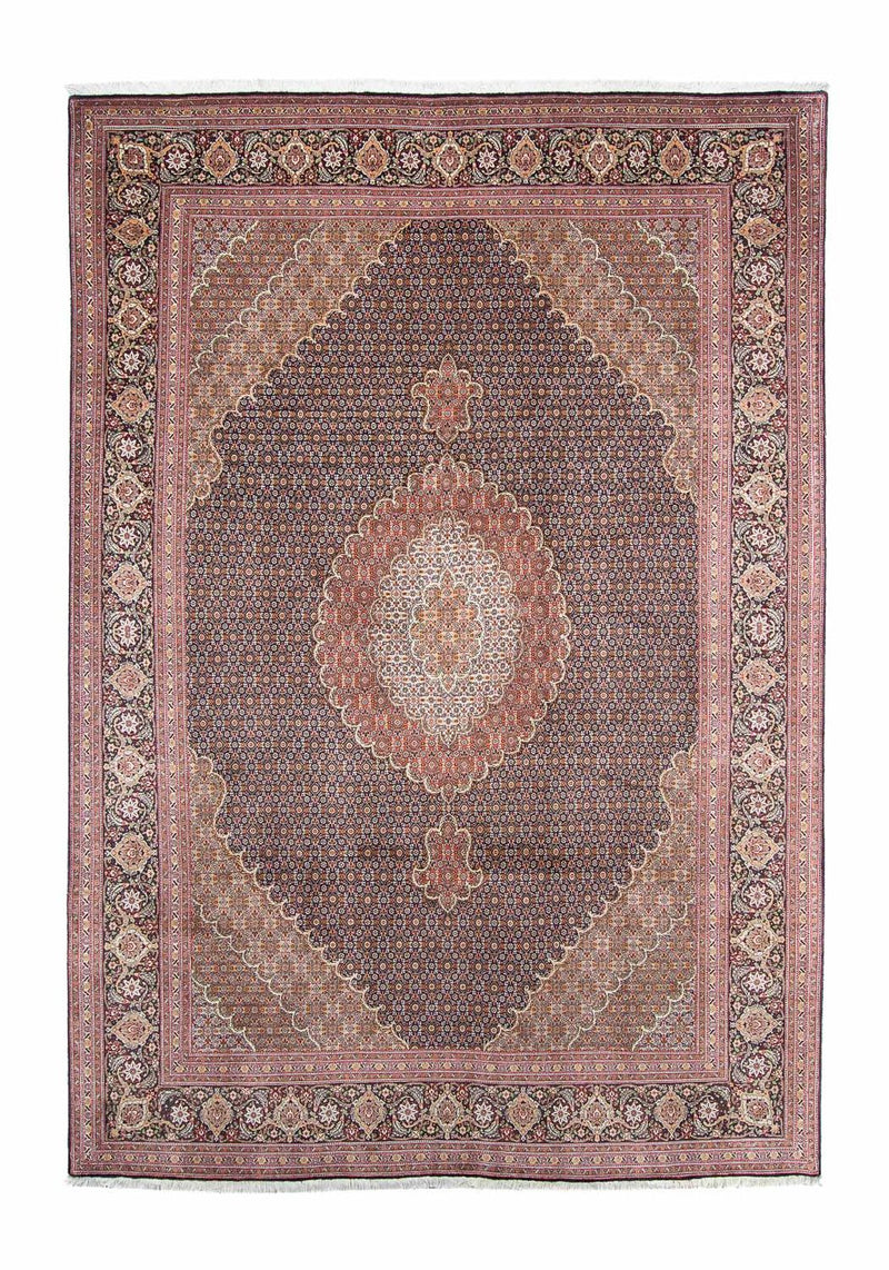 Persisk tæppe - Tabriz - 302 x 210 cm - mørkeblå