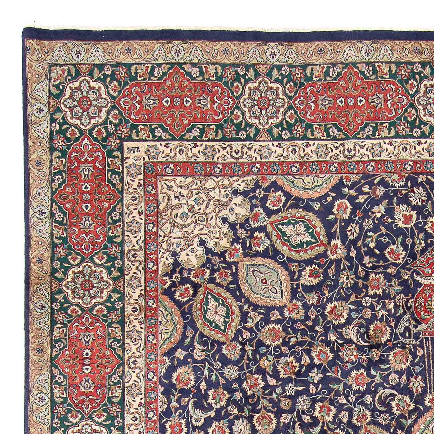 Persisk tæppe - Tabriz - Royal - 395 x 289 cm - mørkeblå