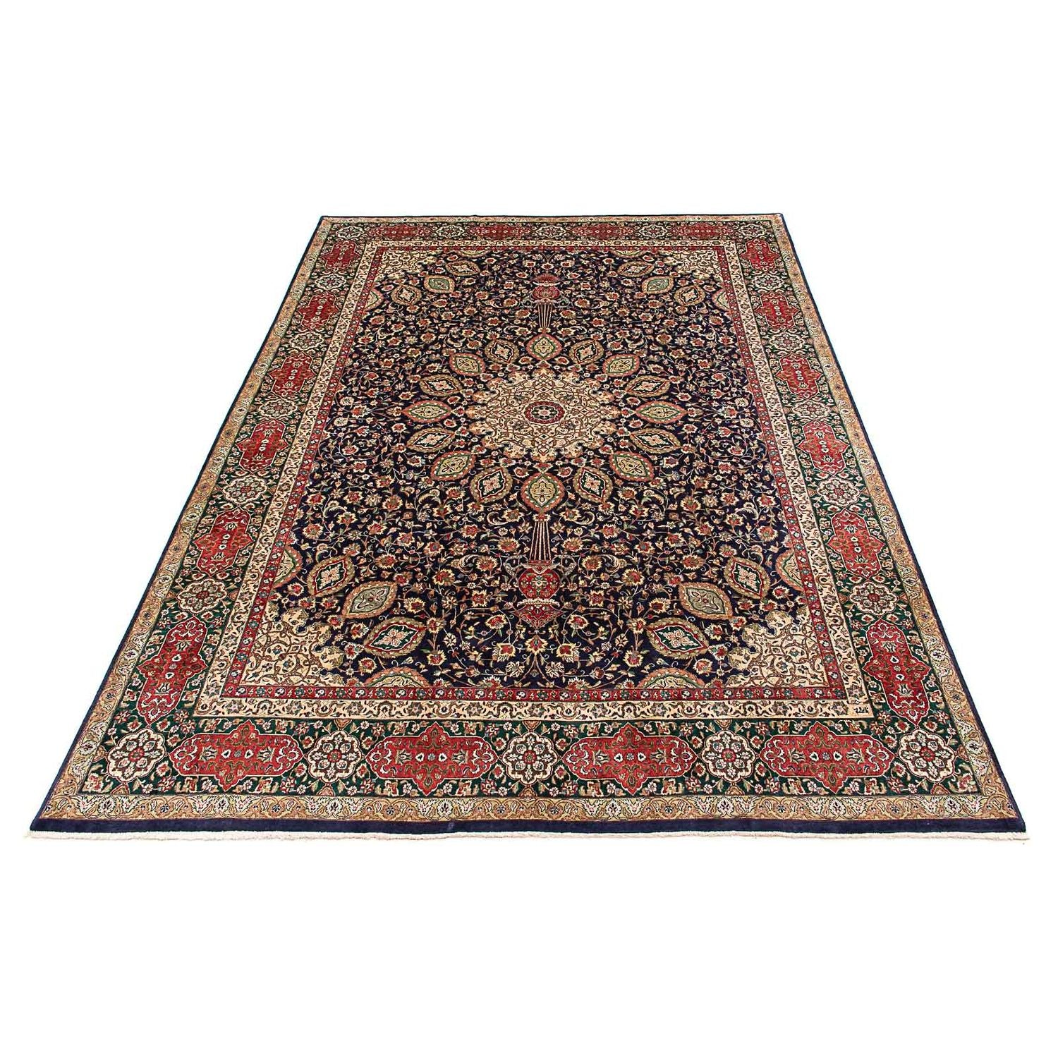 Persisk tæppe - Tabriz - Royal - 395 x 289 cm - mørkeblå