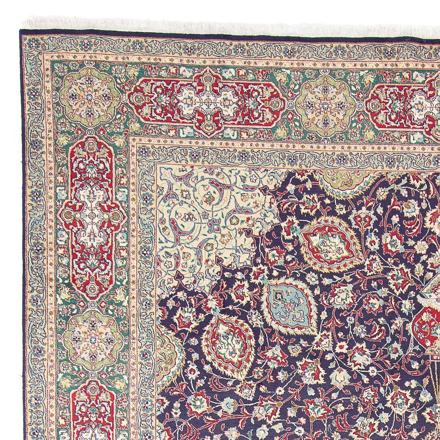 Persisk tæppe - Tabriz - Royal - 401 x 300 cm - mørkeblå