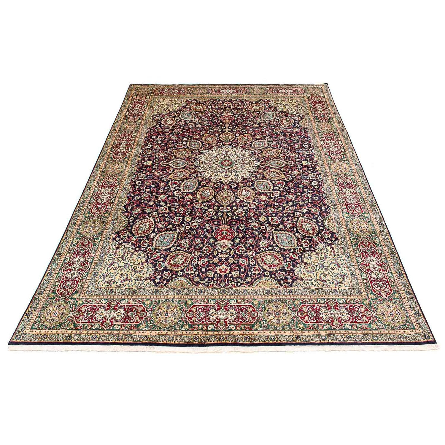 Persisk tæppe - Tabriz - Royal - 401 x 300 cm - mørkeblå