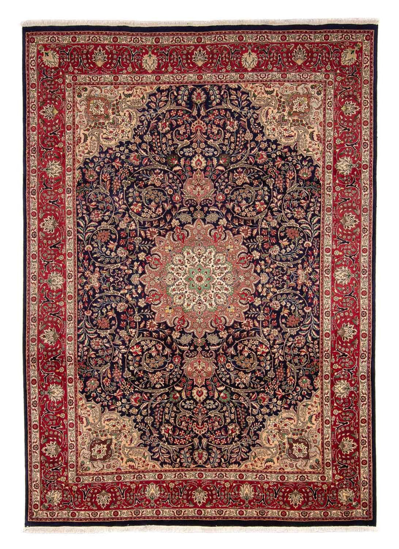 Persisk tæppe - Tabriz - Royal - 342 x 246 cm - mørkeblå