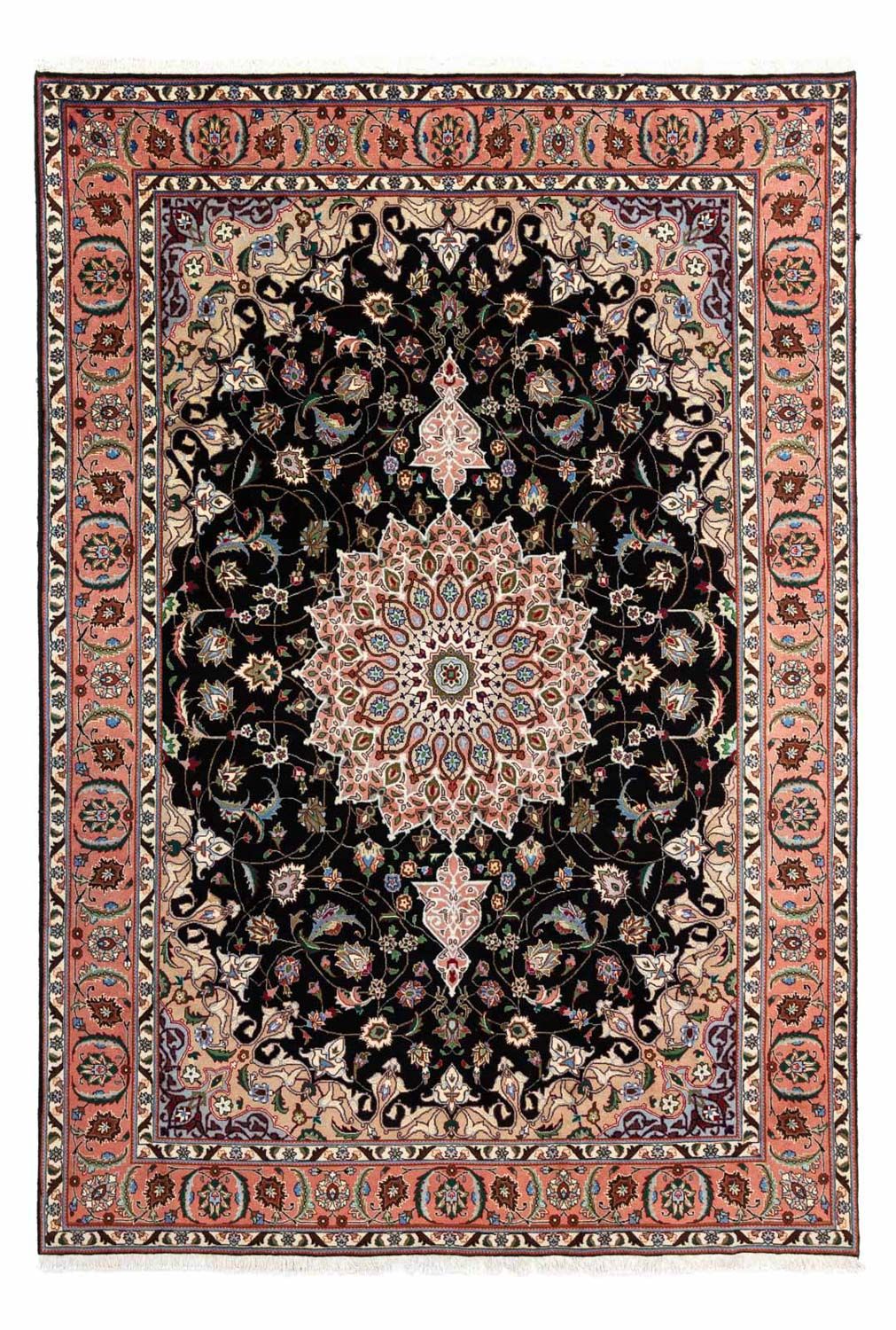 Persisk tæppe - Tabriz - Royal - 288 x 198 cm - mørkeblå