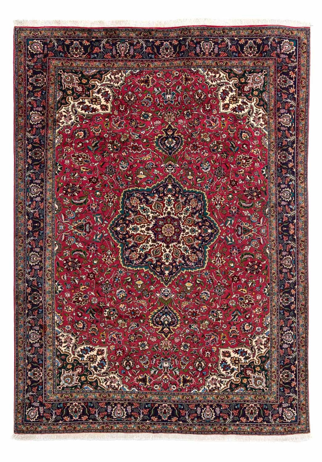 Persisk tæppe - Tabriz - Royal - 280 x 205 cm - mørkerød