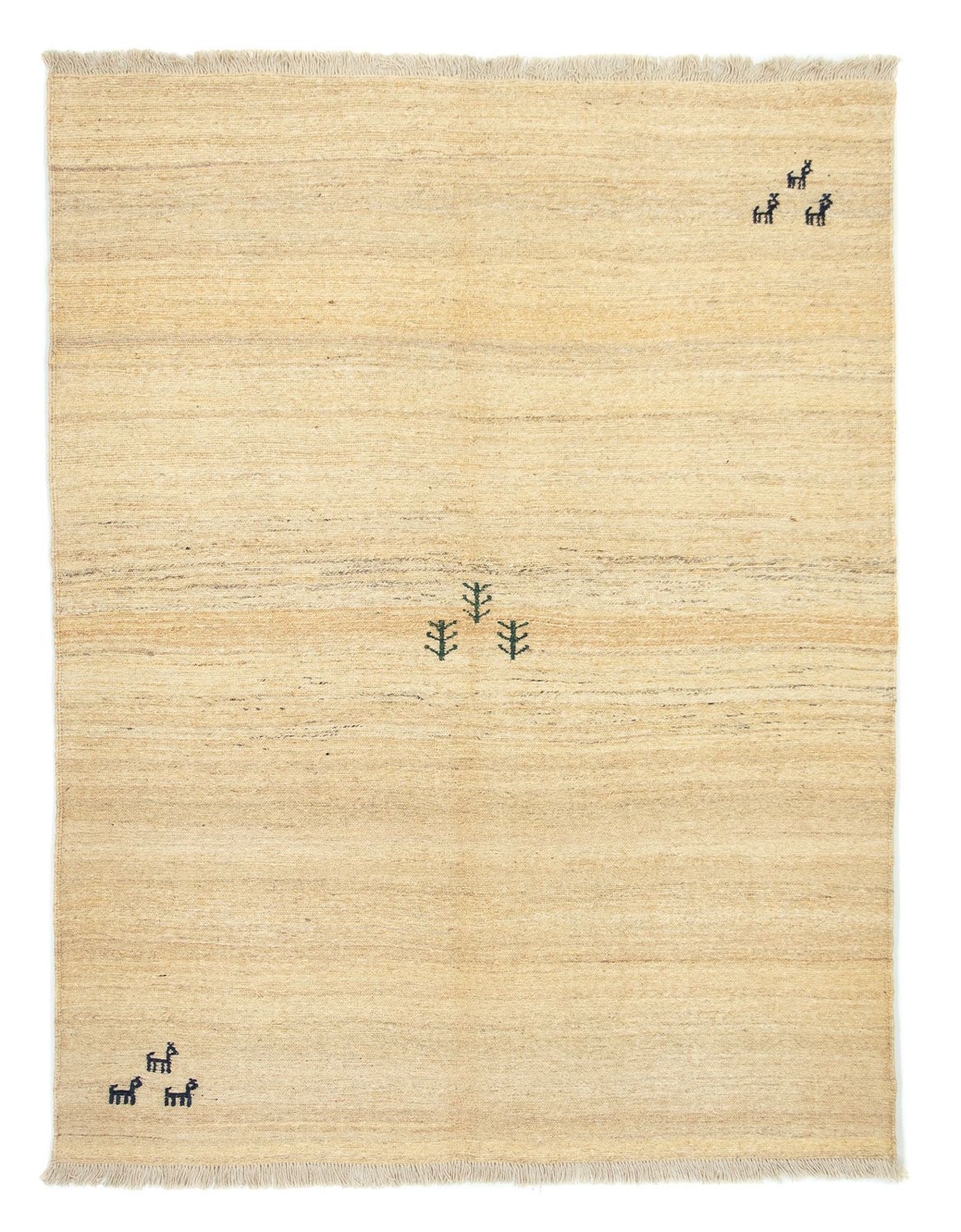 Gabbeh-tæppe - Persisk - 204 x 156 cm - beige