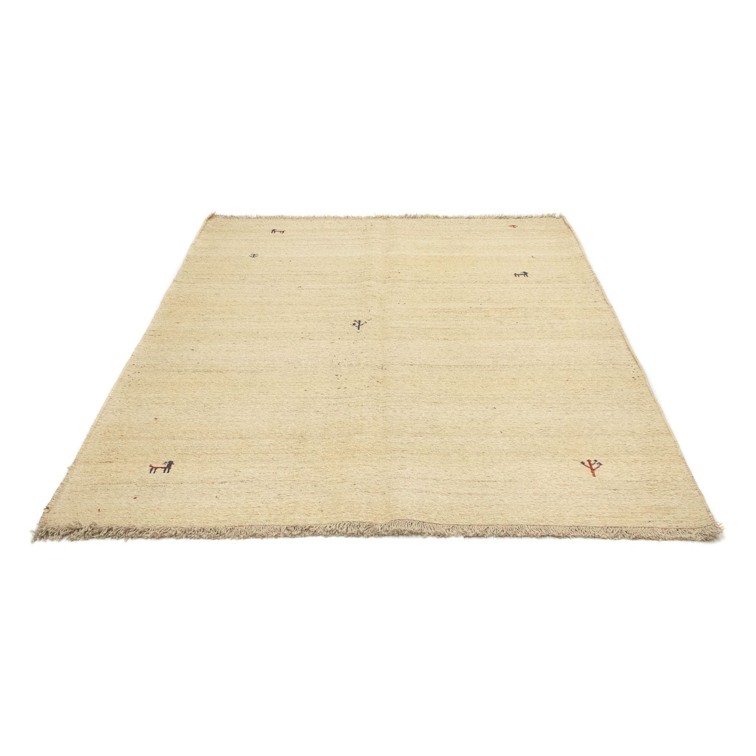 Gabbeh-tæppe - Persisk - 206 x 158 cm - beige