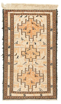 Kelim-tæppe - orientalsk - 101 x 65 cm - beige