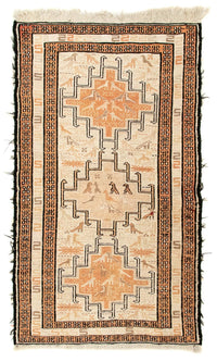 Kelim-tæppe - orientalsk - 103 x 62 cm - beige