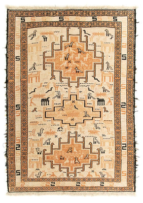 Kelim-tæppe - orientalsk - 100 x 71 cm - beige