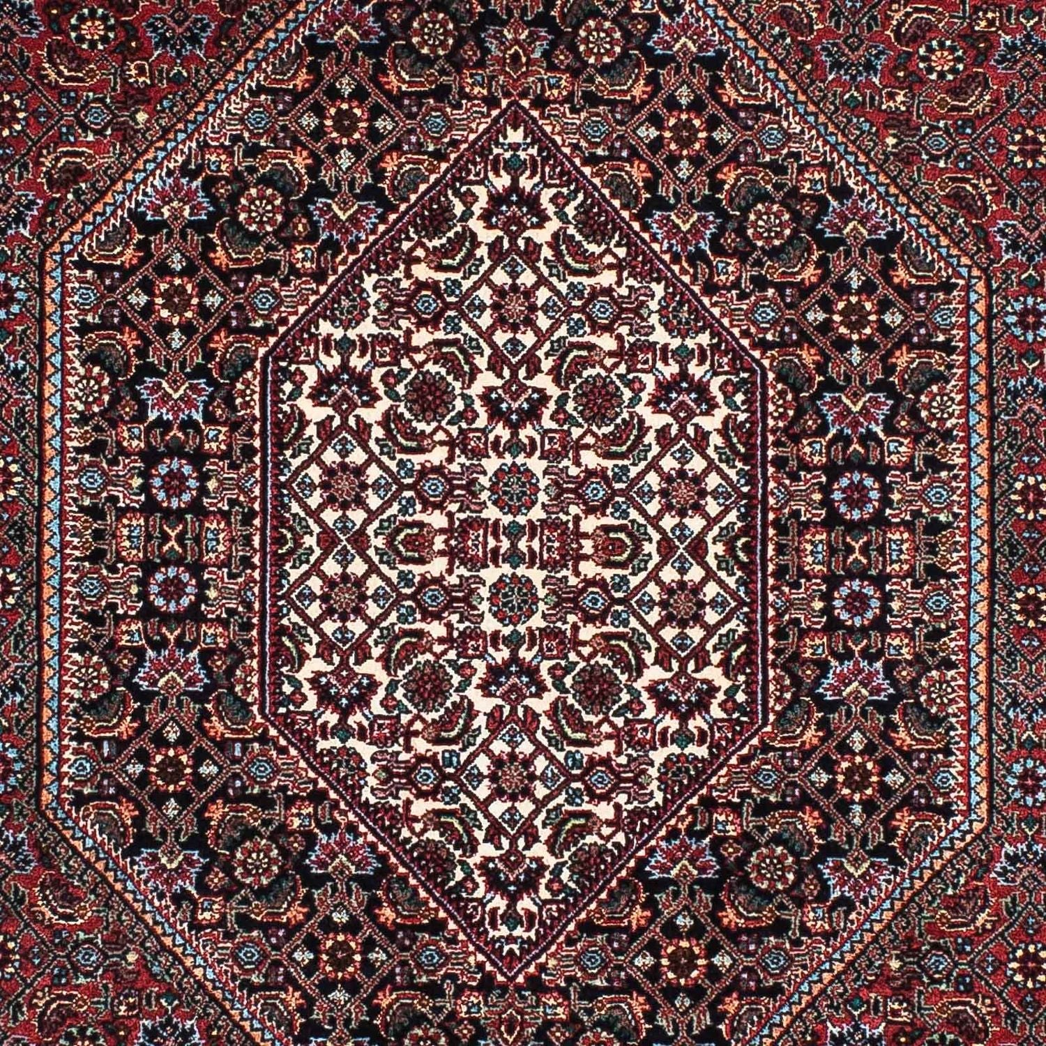 Løber Persisk tæppe - Bijar - 200 x 99 cm - mørkeblå