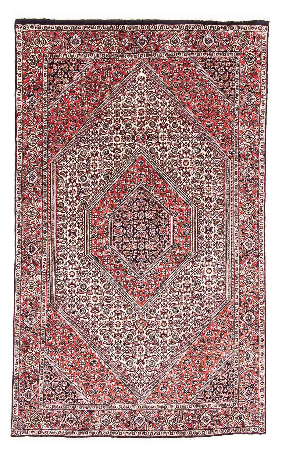 Persisk tæppe - Bijar - 173 x 107 cm - lysrød