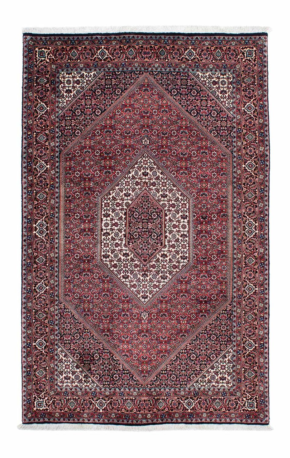 Persisk tæppe - Bijar - 200 x 130 cm - lysrød