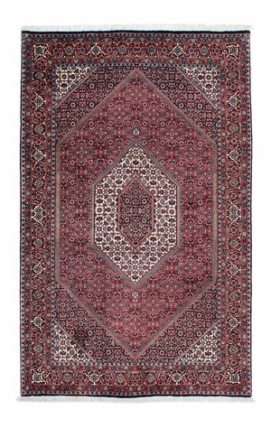 Persisk tæppe - Bijar - 200 x 130 cm - lysrød