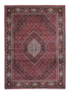 Persisk tæppe - Bijar - 202 x 150 cm - lysrød