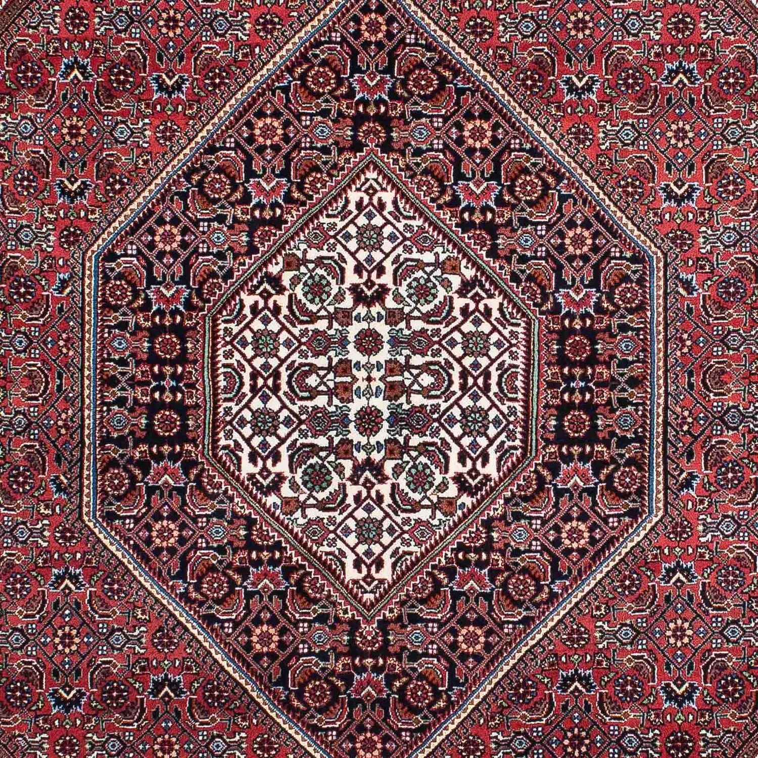 Persisk tæppe - Bijar - 202 x 150 cm - lysrød