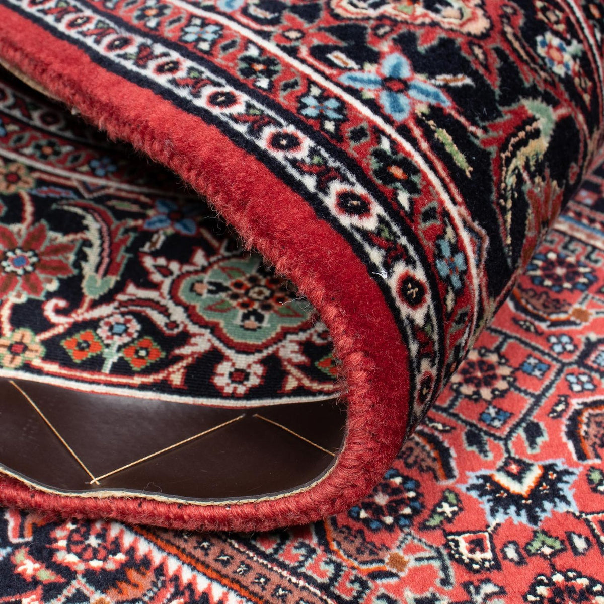 Persisk tæppe - Bijar - 202 x 150 cm - lysrød