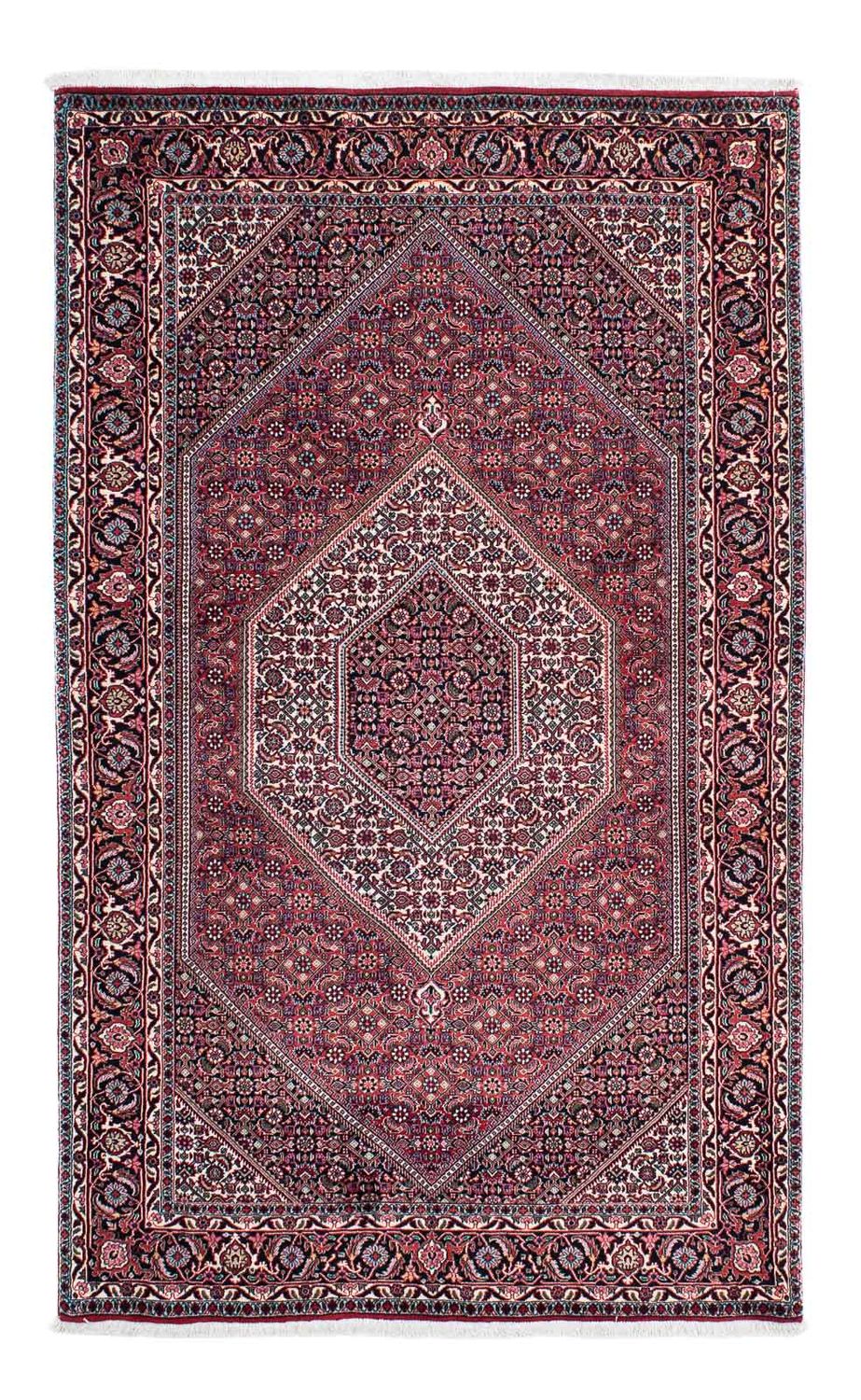 Persisk tæppe - Bijar - 205 x 128 cm - lysrød