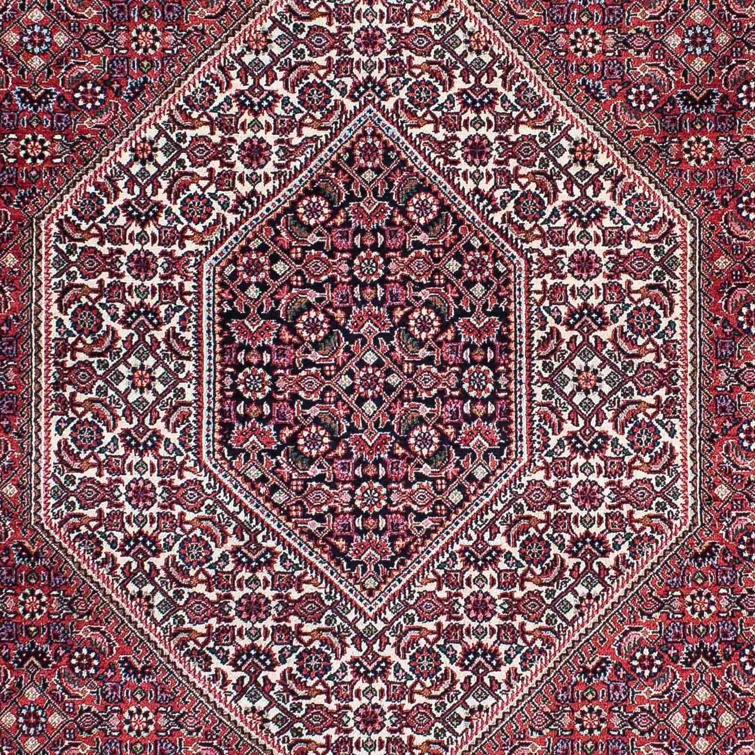 Persisk tæppe - Bijar - 205 x 128 cm - lysrød