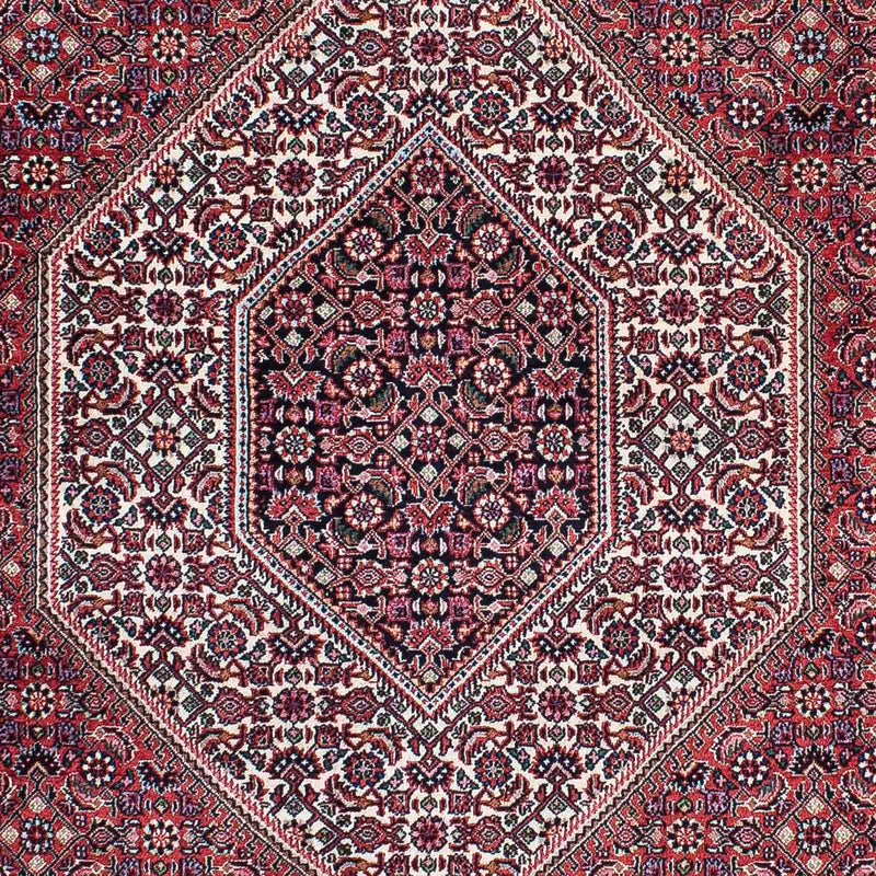 Persisk tæppe - Bijar - 205 x 128 cm - lysrød