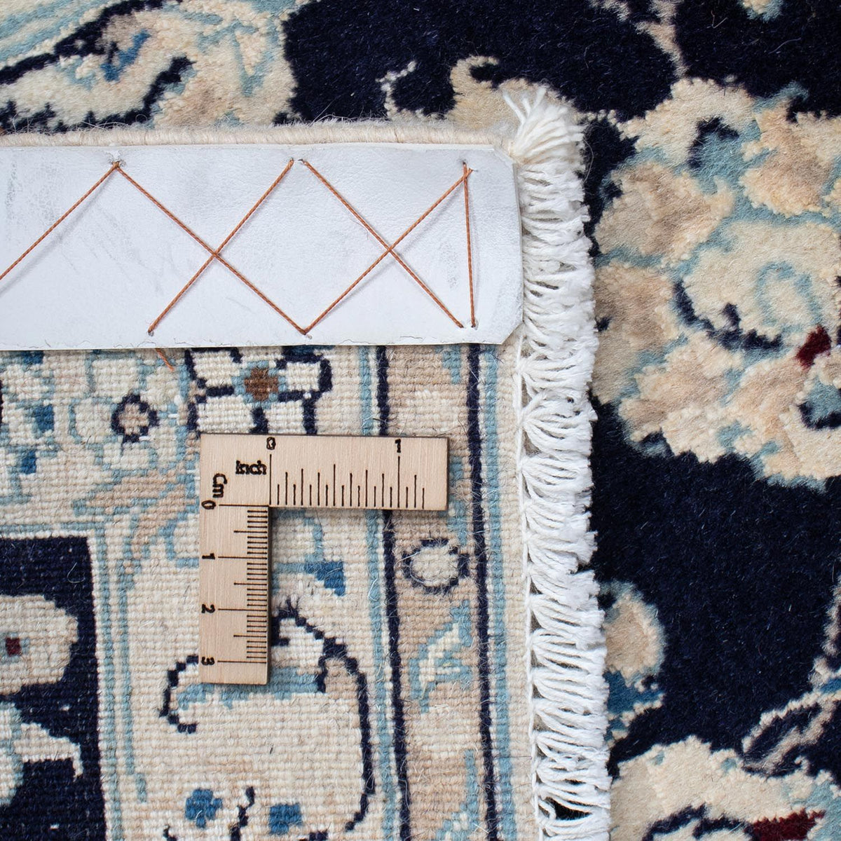 Persisk tæppe - Nain - Royal - 94 x 54 cm - mørkeblå