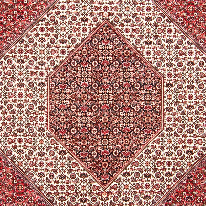 Persisk tæppe - Bijar - 312 x 256 cm - lysrød