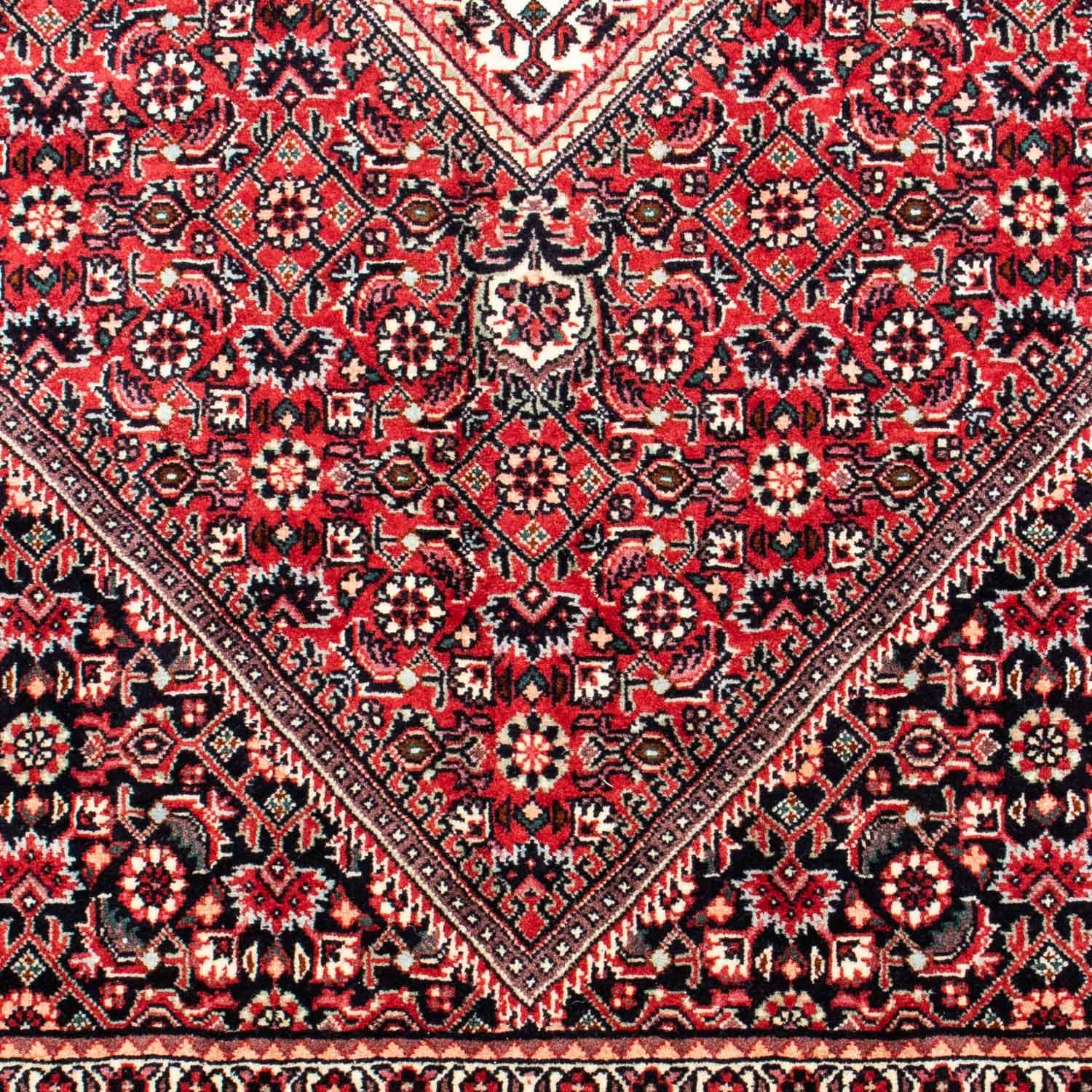 Persisk tæppe - Bijar - 250 x 171 cm - mørkerød