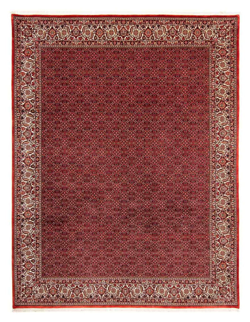 Persisk tæppe - Bijar - 400 x 308 cm - mørkerød