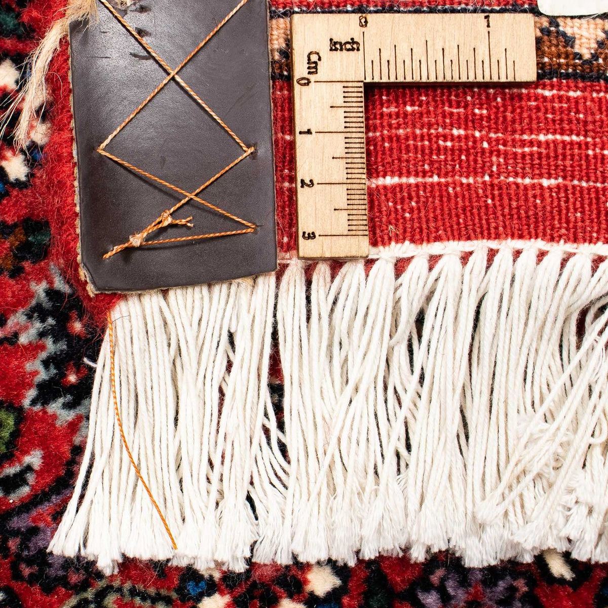 Persisk tæppe - Bijar - 400 x 308 cm - mørkerød