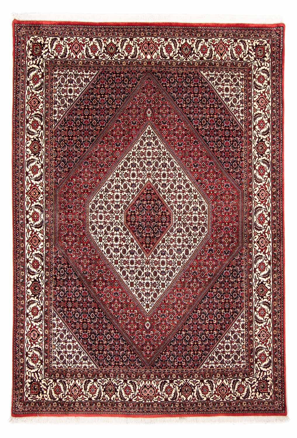 Persisk tæppe - Bijar - 236 x 172 cm - mørkerød
