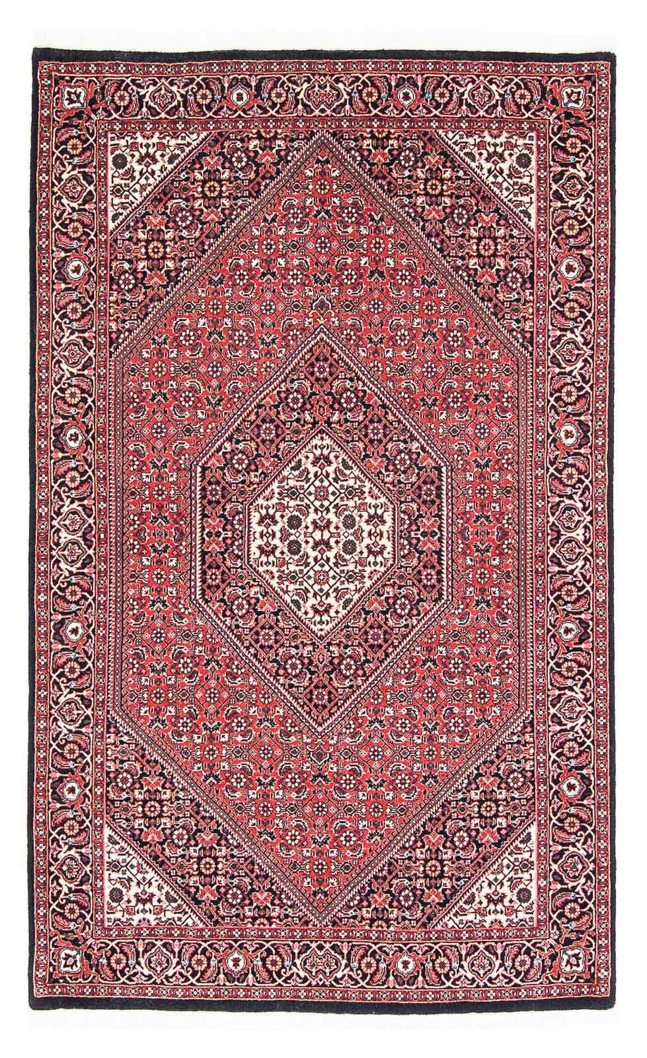 Persisk tæppe - Bijar - 185 x 111 cm - lysrød