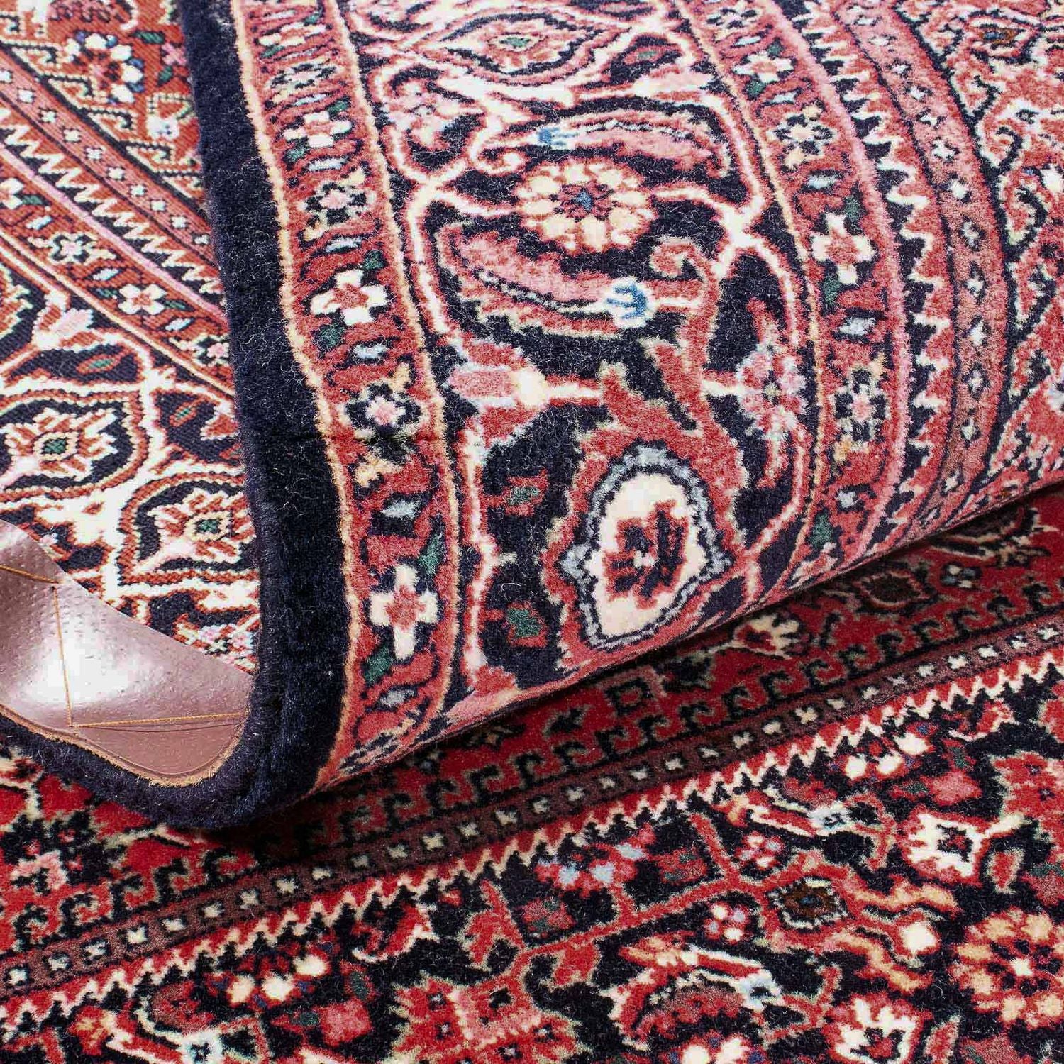Persisk tæppe - Bijar - 185 x 111 cm - lysrød