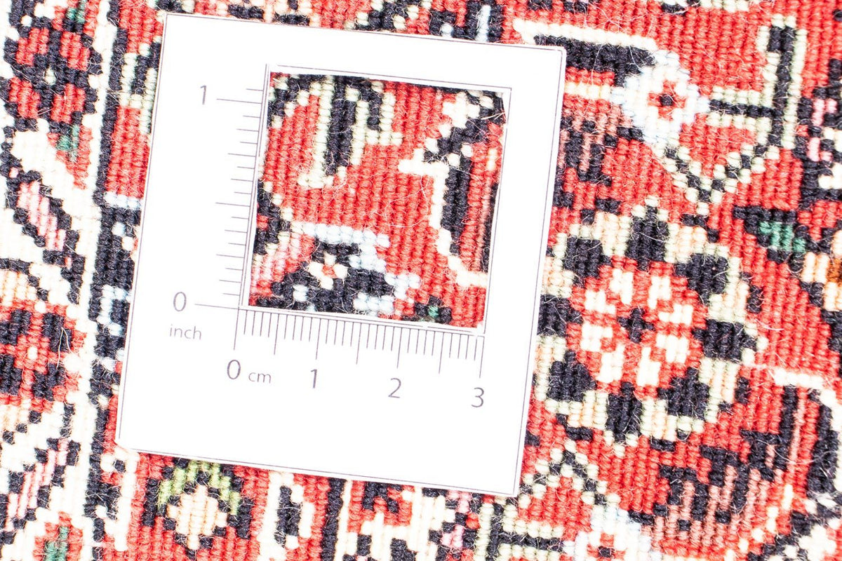 Persisk tæppe - Bijar rundt  - 155 x 155 cm - mørkerød