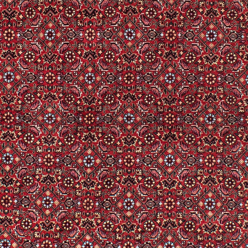 Persisk tæppe - Bijar rundt  - 150 x 150 cm - mørkerød