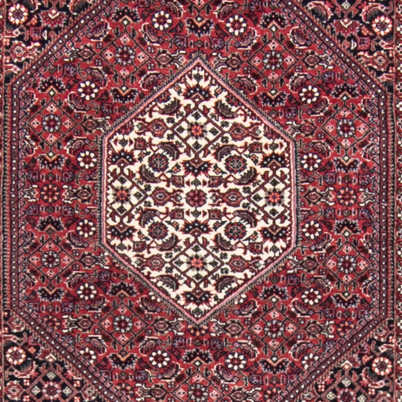 Løber Persisk tæppe - Bijar - 404 x 88 cm - lysrød