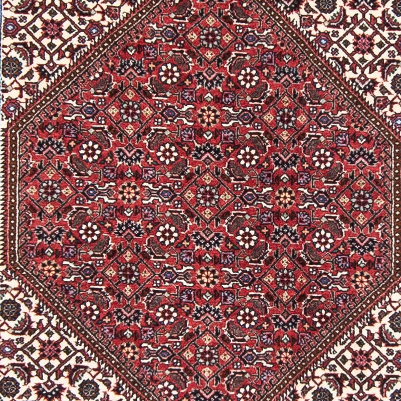 Løber Persisk tæppe - Bijar - 403 x 86 cm - mørkerød