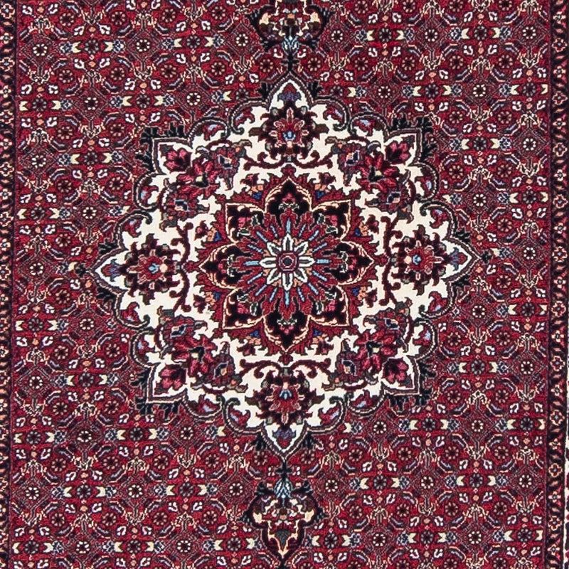 Løber Persisk tæppe - Bijar - 398 x 83 cm - mørkerød