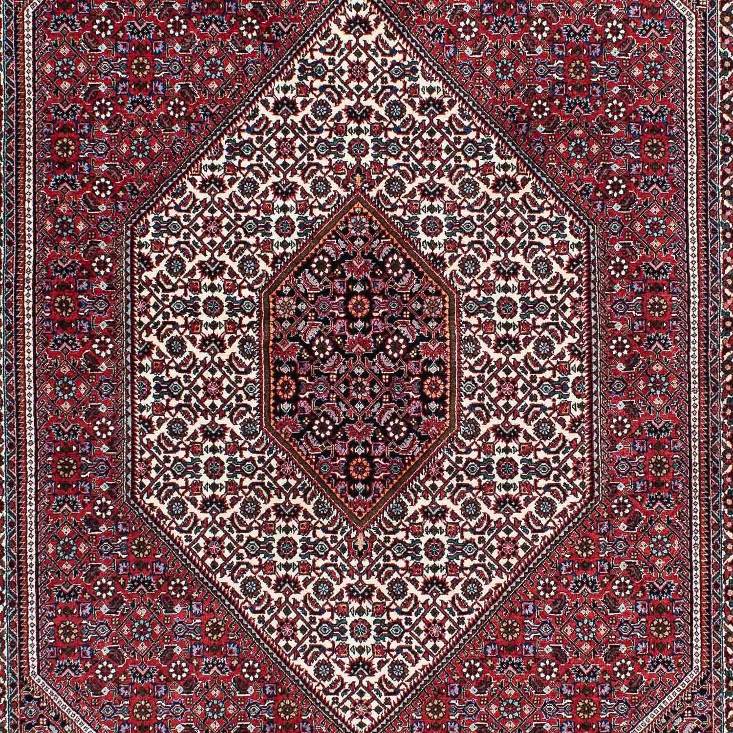 Persisk tæppe - Bijar - 198 x 132 cm - lysrød