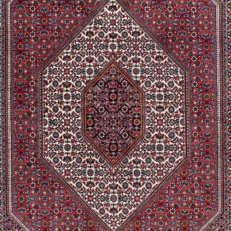 Persisk tæppe - Bijar - 198 x 132 cm - lysrød