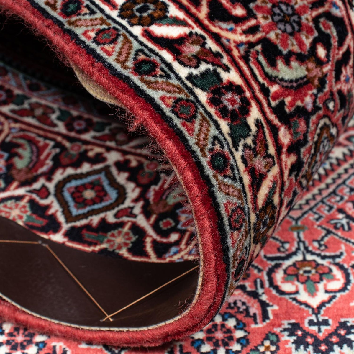 Persisk tæppe - Bijar - 198 x 132 cm - lysrød