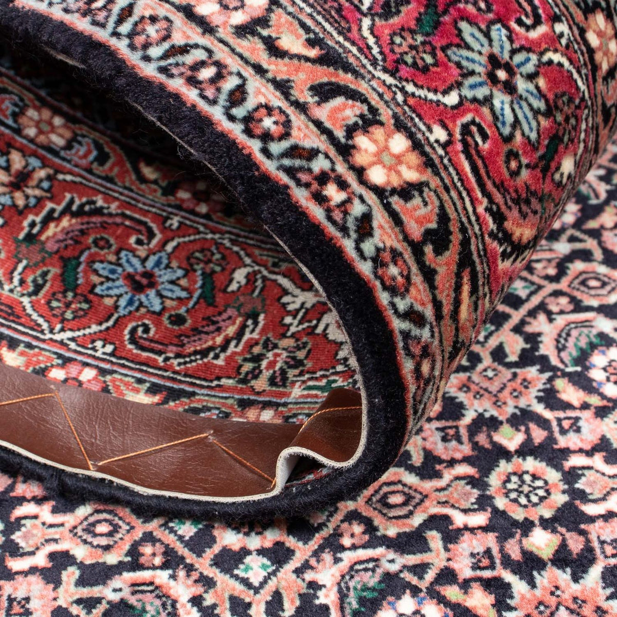 Persisk tæppe - Bijar - 211 x 130 cm - mørkeblå